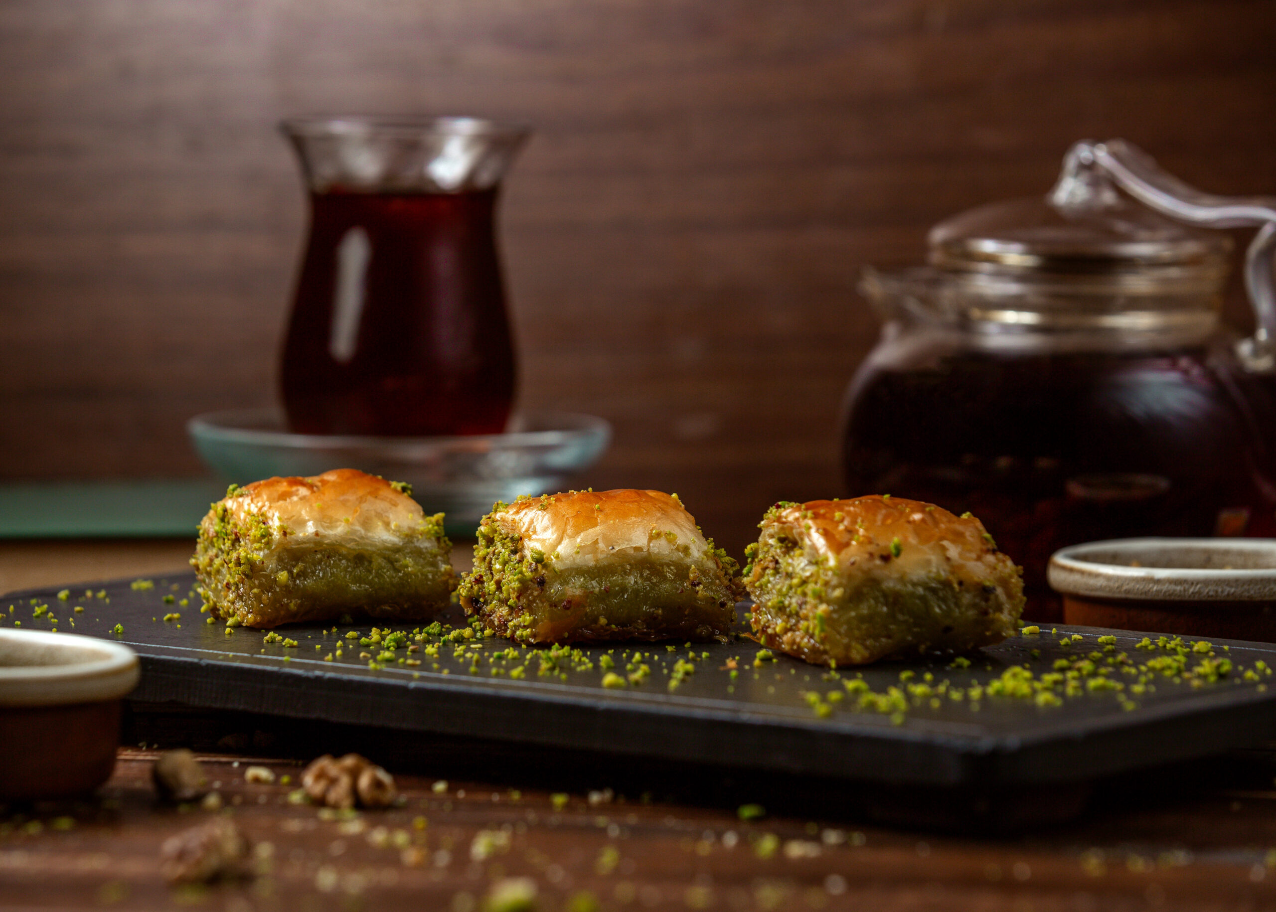 turkish pakhlava on the table
